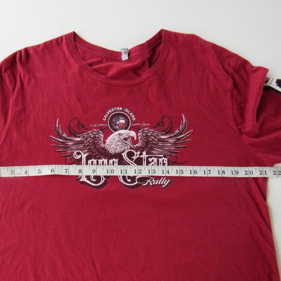 Lone Star Rally 2017 Galveston Texas Island Red Long Sleeve Graphic T-Shirt - Picture 7 of 7